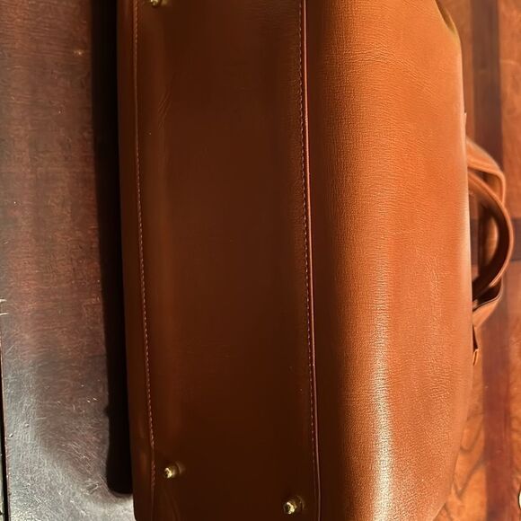 Daks London Brown Leather Top Handle Handbag - Picture 6 of 15